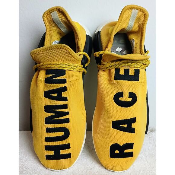 Adidas Pharrell Williams NMD Human Race Shoes. Men's 13. Yellow - Picture 1 of 11